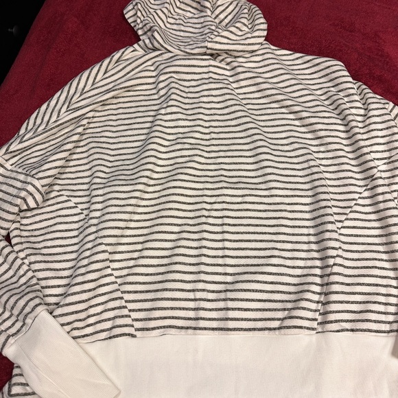 BUCKETLIST Striped hoodie - dark gray and White stripes - Picture 5 of 7